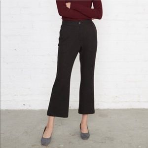 amour vert beatrice high rise flare pant - black (xs)